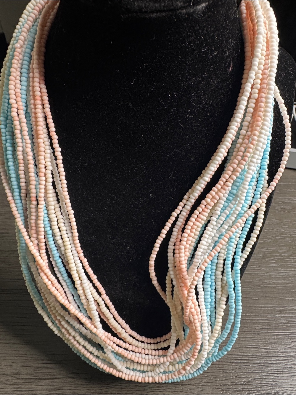 BOCAR Multi Layer Chunky Statement Seed Beads Cluster Collar Necklace